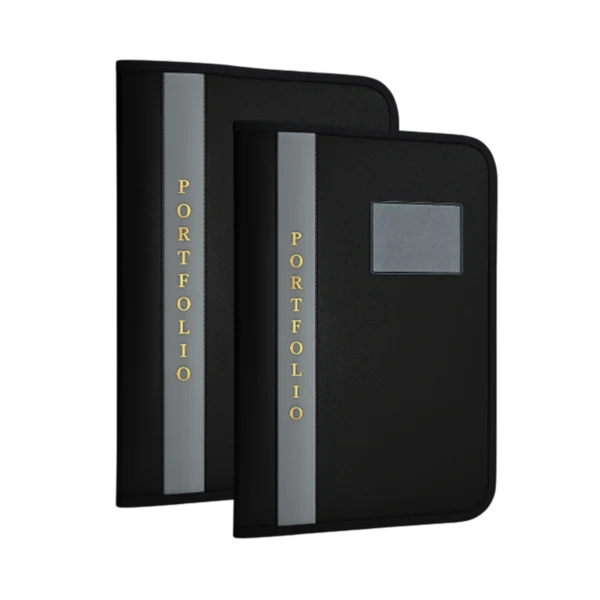 Silver PU Leather A4 File Folder | Buy One Get One Free | Set of 1